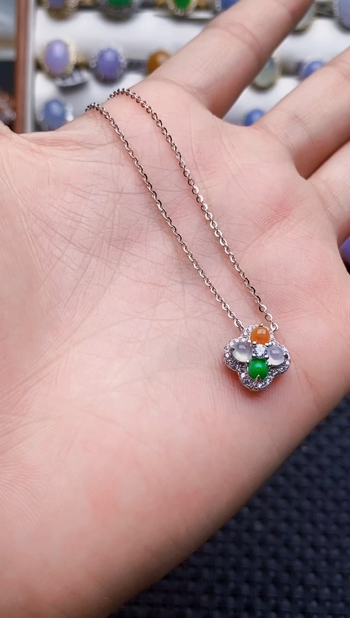 银S925镶嵌戒指翡翠4099