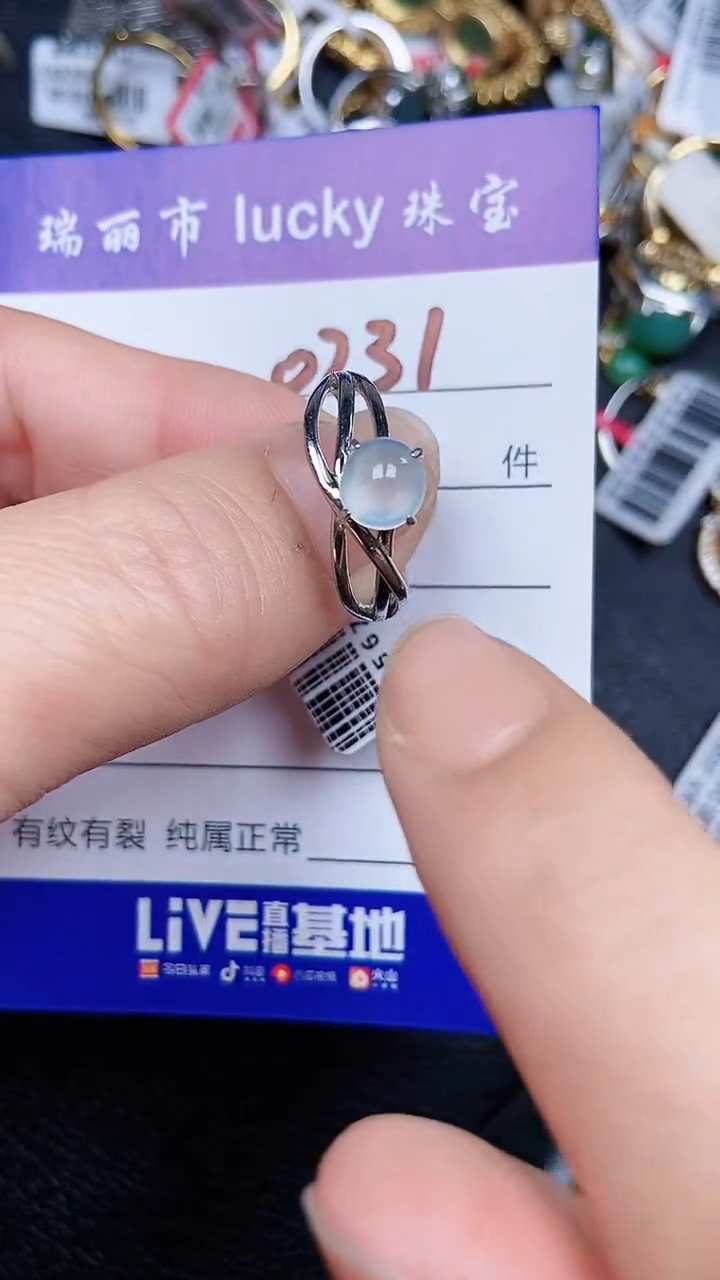 颈饰银S925镶嵌翡翠0231