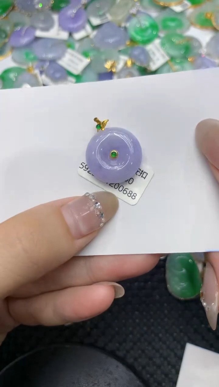 【闪购商品】翡翠颈饰18K金镶嵌222222222