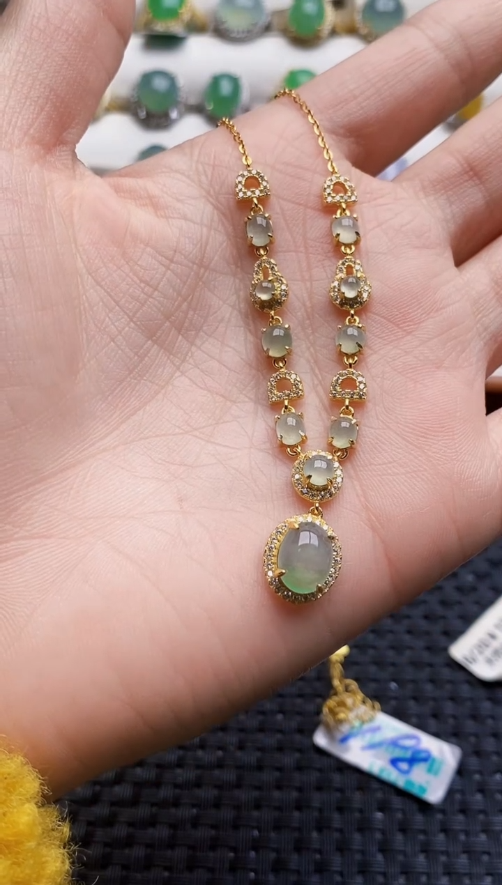 银S925镶嵌戒指翡翠0337