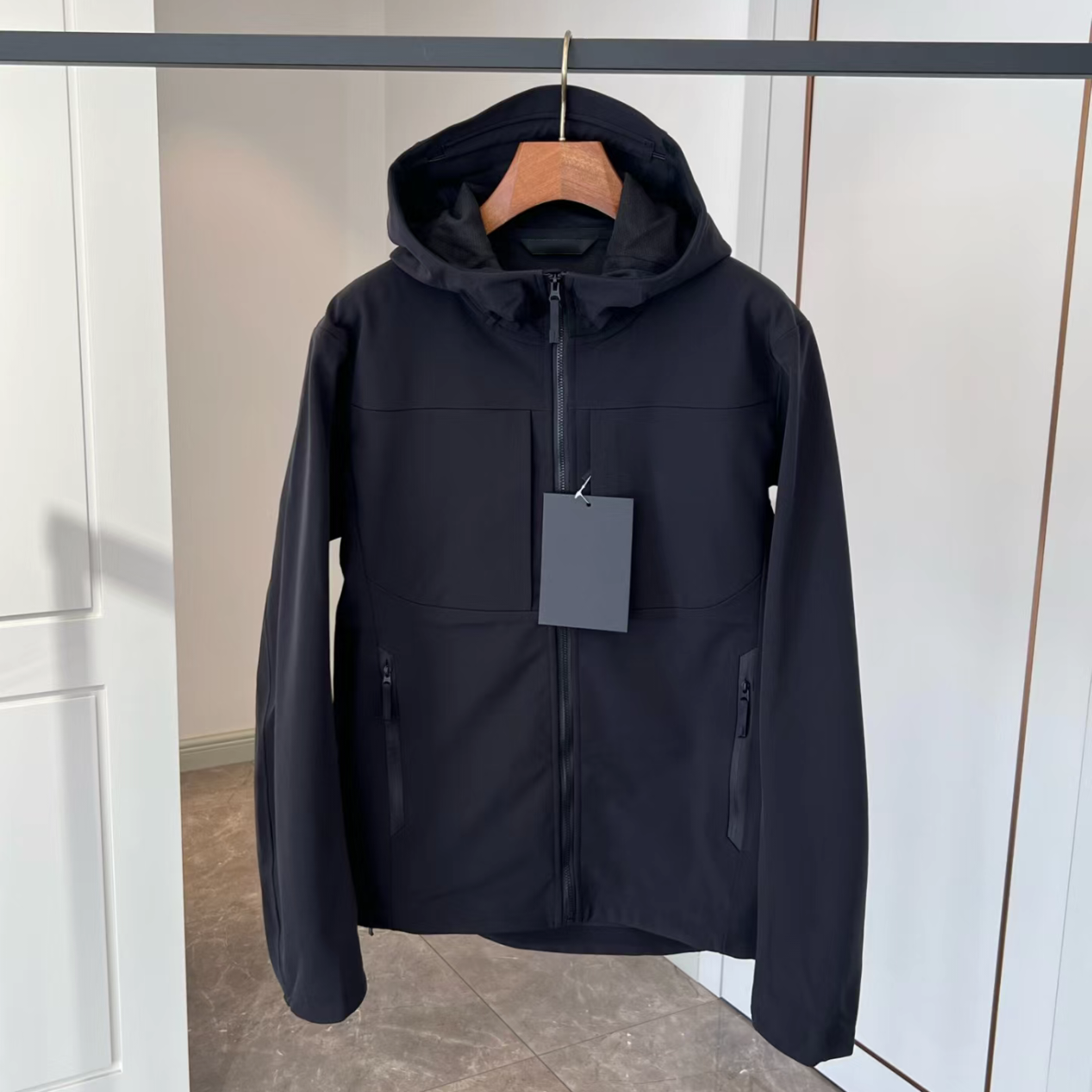 【私人定制】台州大厂直发！MX版户外连帽软壳防风防水外套加绒高配