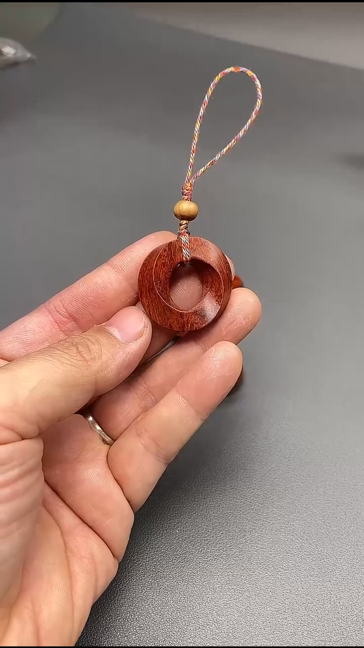 把件小叶紫檀时来运转手机链