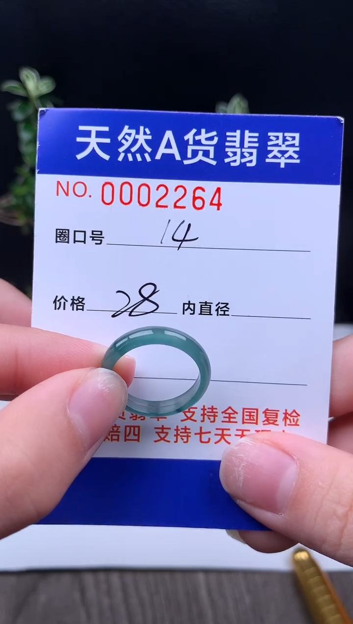 未镶嵌戒指翡翠14#