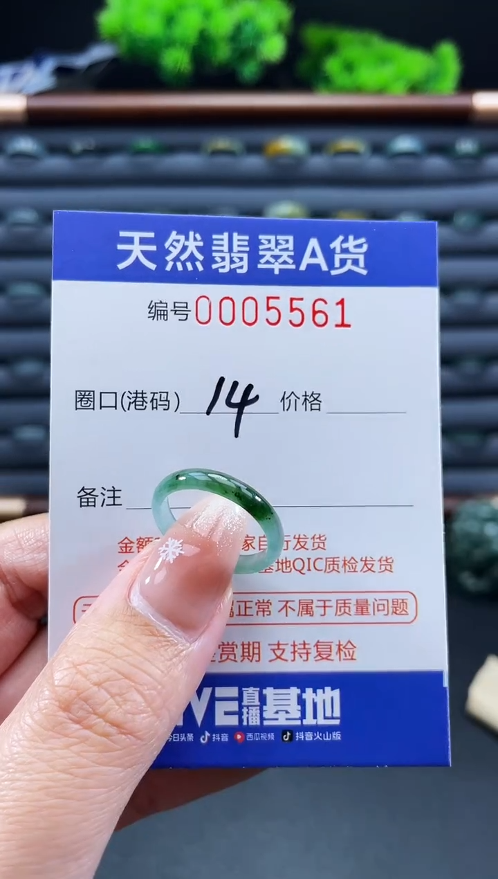 未镶嵌戒指翡翠戒圈