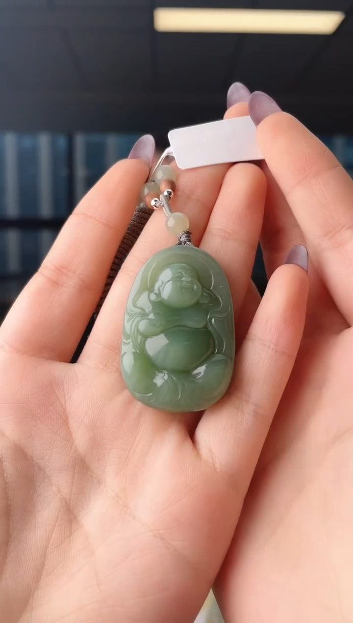 颈饰未镶嵌和田玉佛牌 无