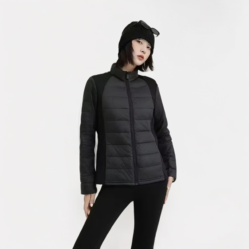 燕苹冬季新款时尚休闲户外运动风保暖轻款立领白鹅绒羽绒服YP3333