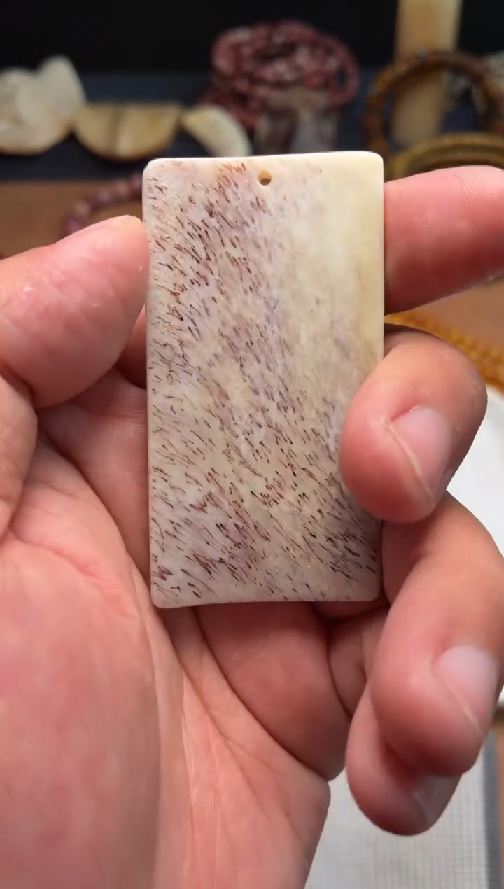 牛骨其他杂件708-骨纹牌子