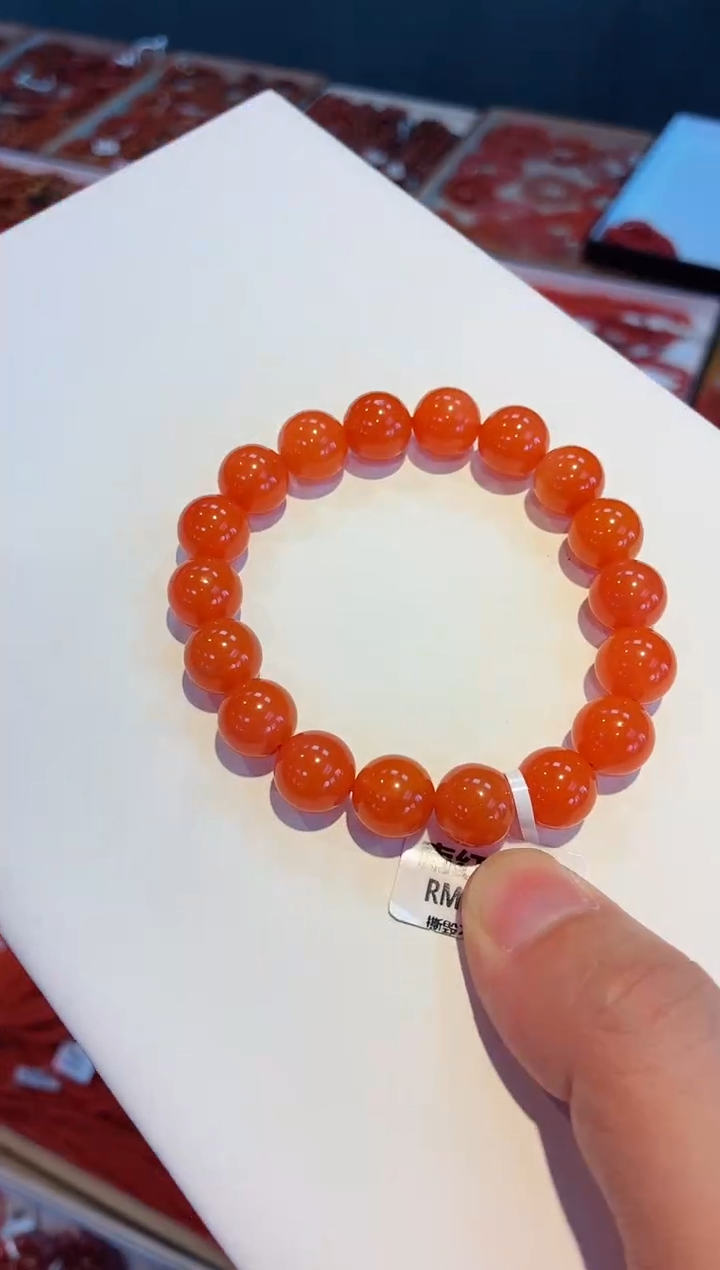 南红玛瑙未镶嵌保山手串11+一个/条
