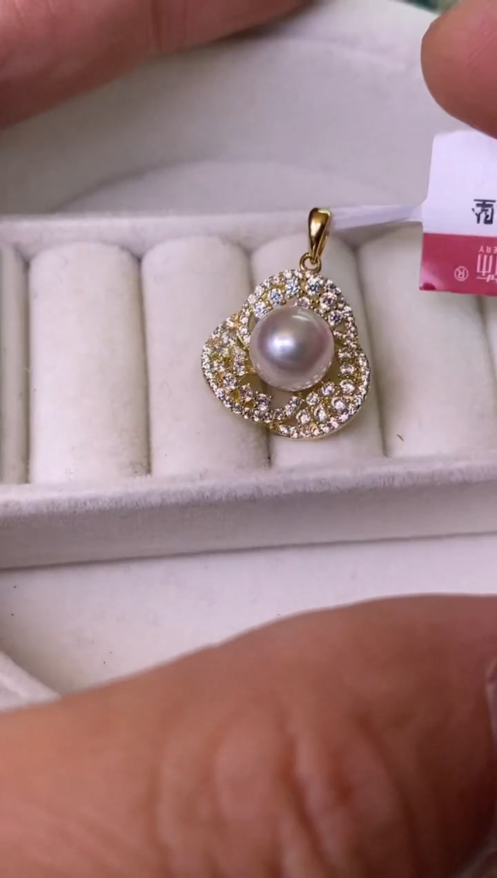 【闪购商品】海水珍珠颈饰银S925镶嵌8-9