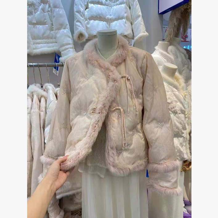 2025冬季新款新中式国风重工刺绣嘎嘎保暖服外套#05【衣长58】