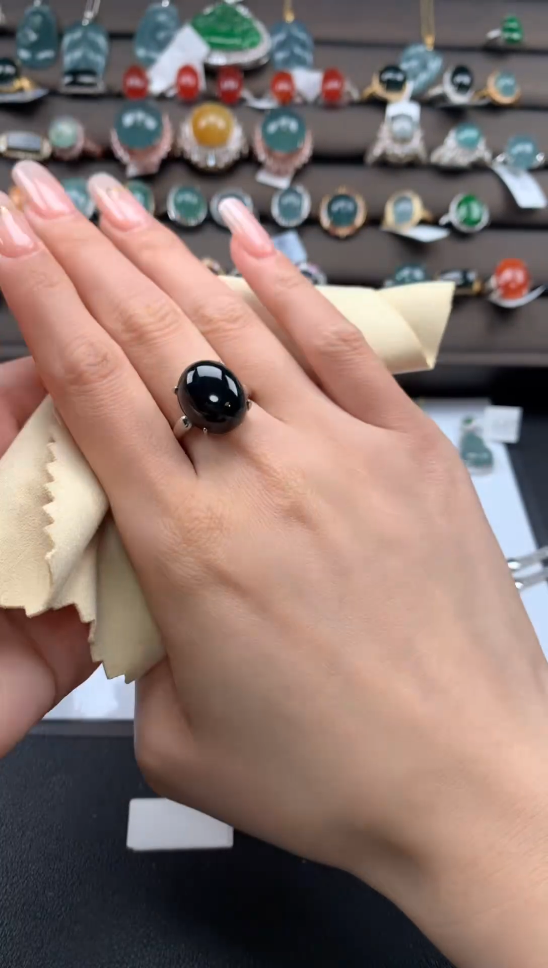 【闪购商品】翡翠戒指银S925镶嵌2131232132132