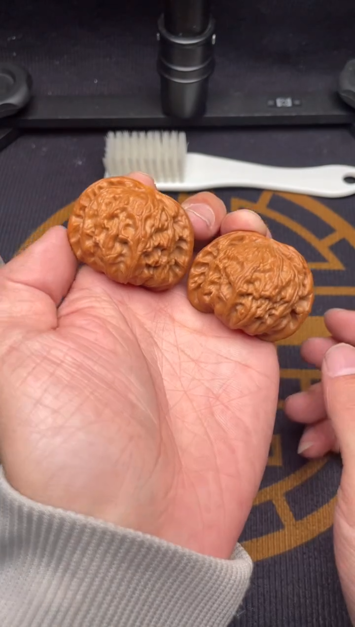 吊坠文玩核桃白狮子43