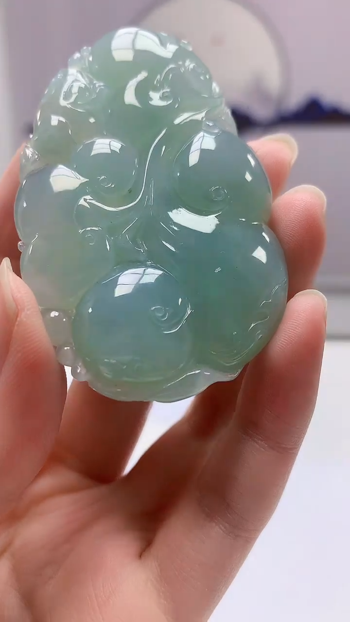 【闪购商品】定制翡翠未镶嵌4902zm-毛货挂件如意160