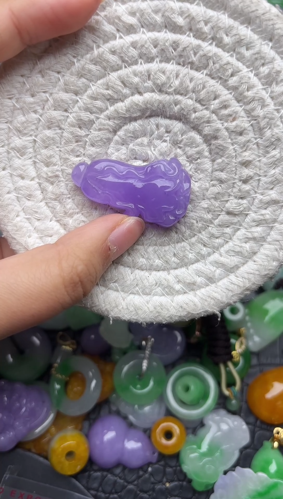 颈饰未镶嵌翡翠缅甸翡翠吊坠