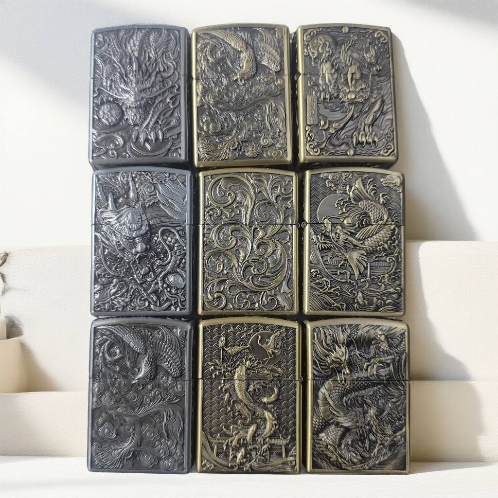 个性古风创意打火机双面威龙设计男士礼品