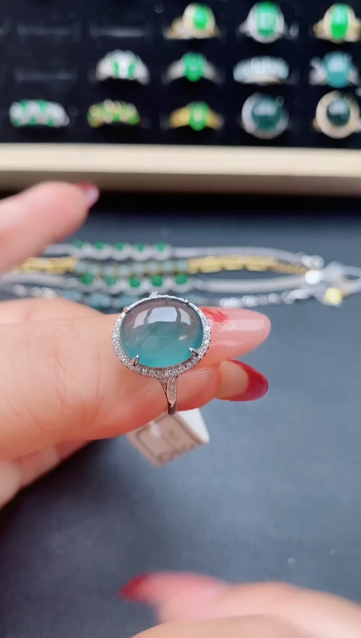 【闪购商品】翡翠戒指银S925镶嵌80585050