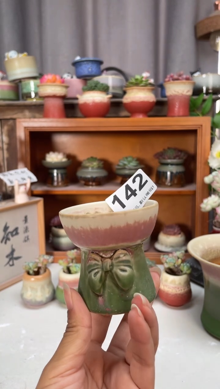 瓷片142知木小芳花盆