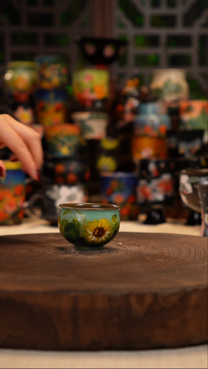 油画   釉下彩  杯子