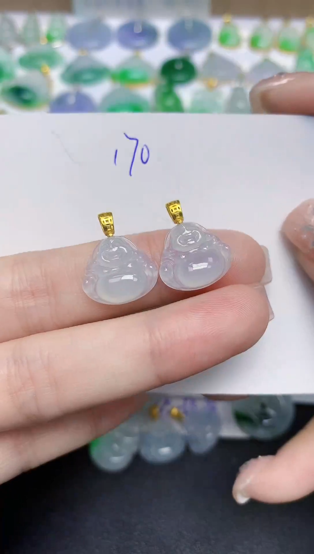 颈饰未镶嵌翡翠天然缅甸翡翠A货翡翠百元以上9元证书费自理