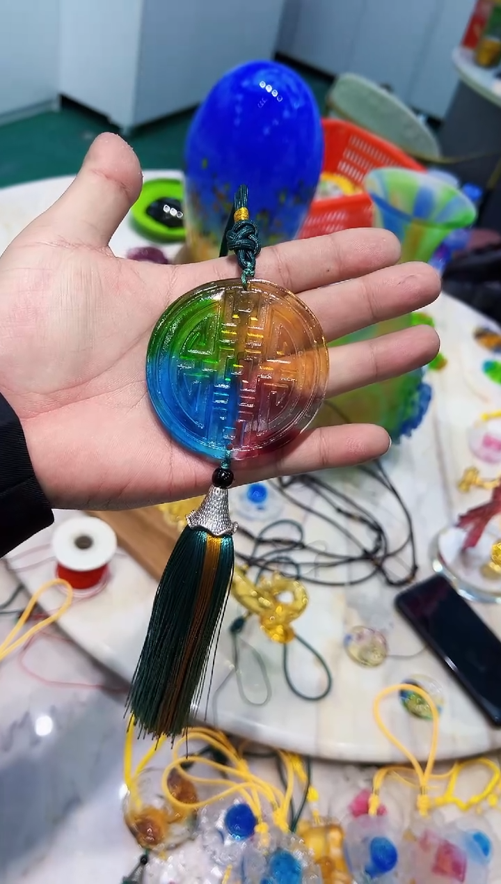 【闪购商品】泥塑古法琉璃车挂