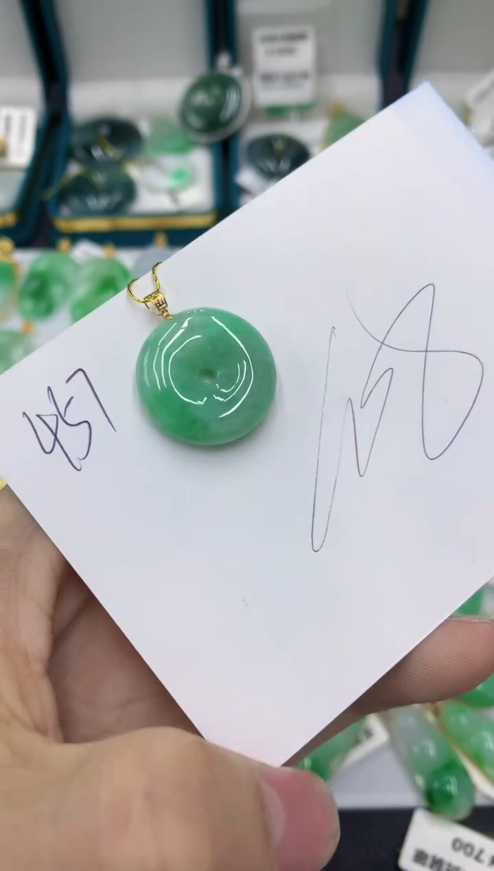【闪购商品】翡翠颈饰18K金镶嵌1111111111
