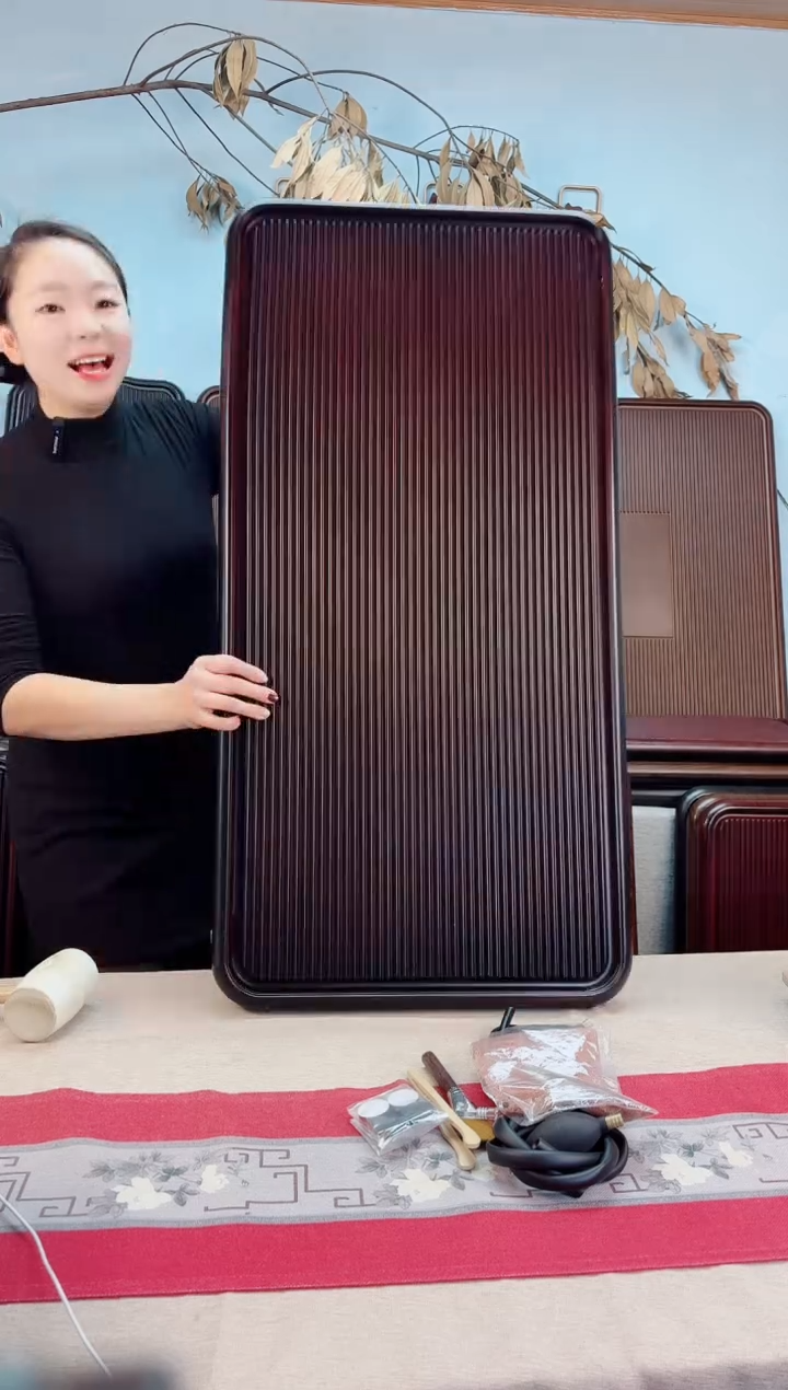 千川胡桃色茶盘100*50*5