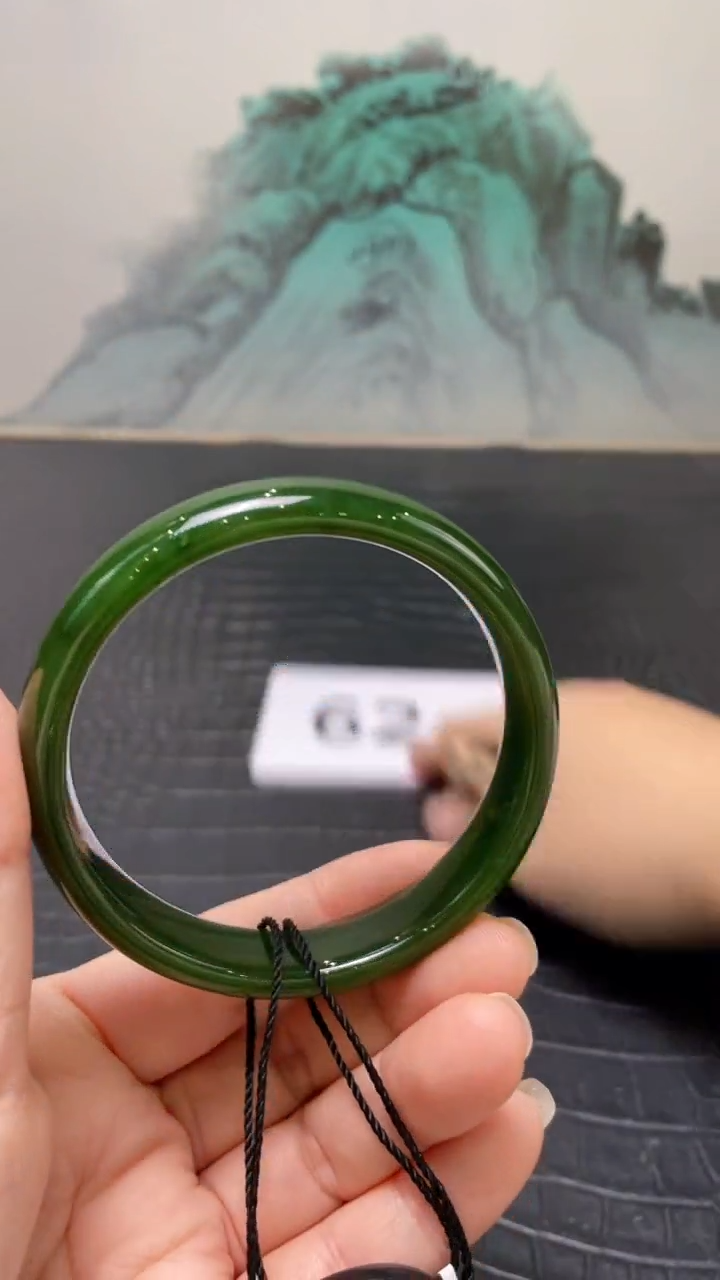 未镶嵌手镯和田玉（碧玉）花*62+