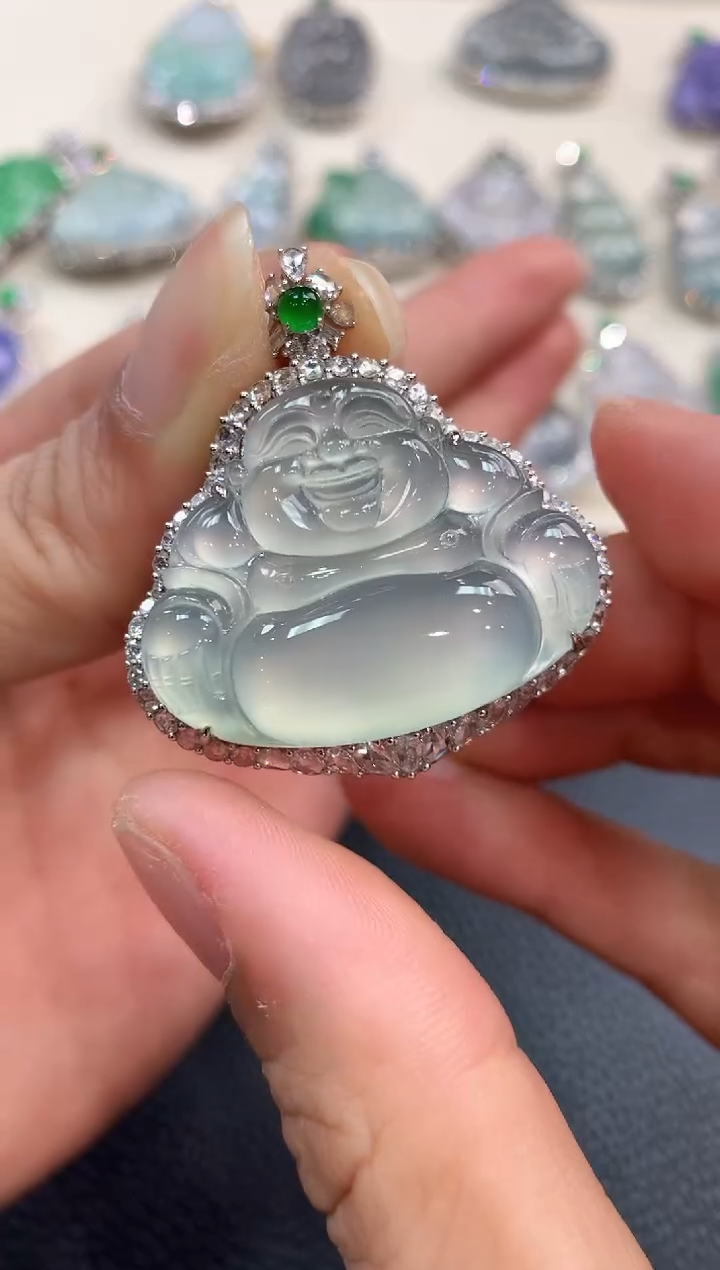 【闪购商品】翡翠吊坠(不含链)18K金镶嵌n101     