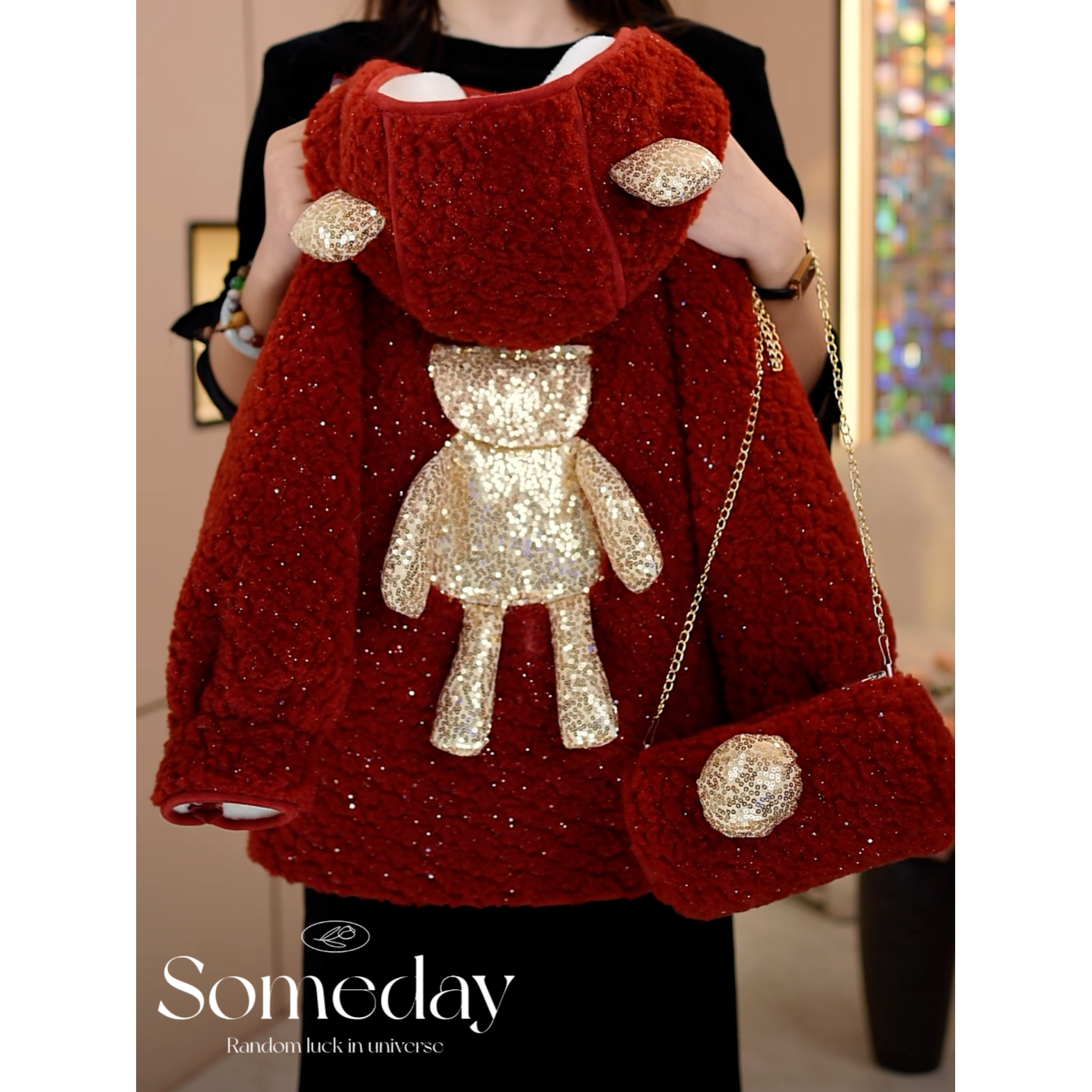 现货-女童新年冬装2024新款洋气加绒加厚中长款呢子外套