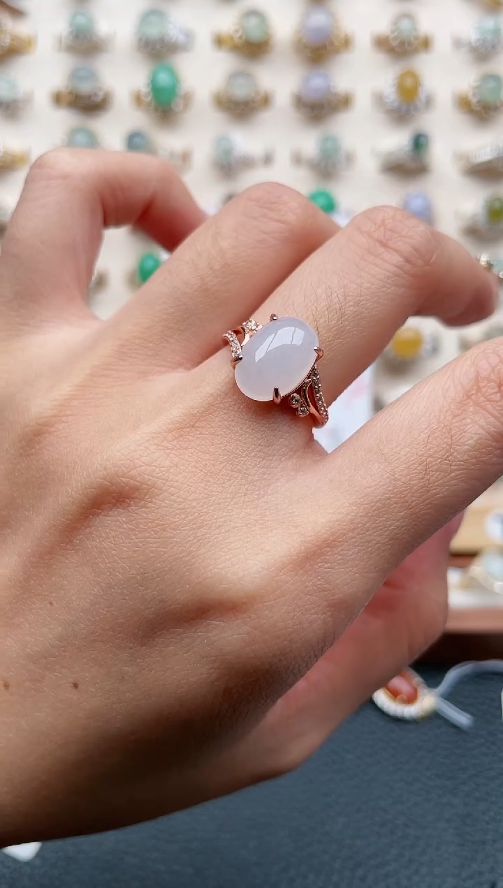 【闪购商品】翡翠戒指银S925镶嵌1111