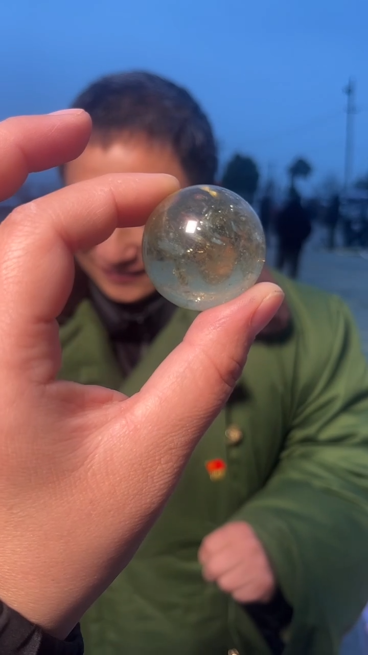 【闪购商品】黄晶水晶球未镶嵌天然多样性发一34.2mm03