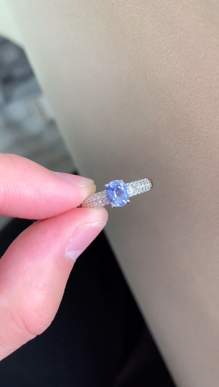 【闪购商品】蓝宝石戒指银S925镶嵌戒指