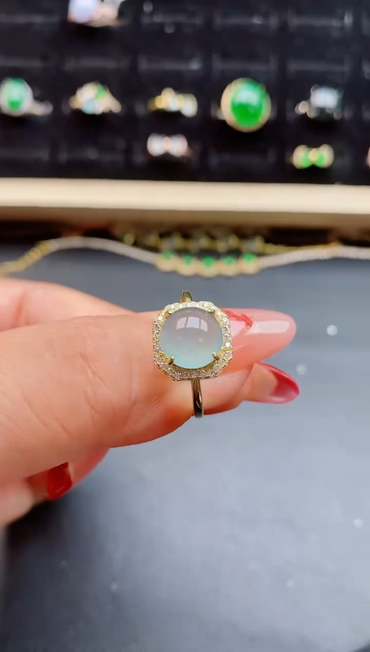 【闪购商品】翡翠戒指银S925镶嵌5085050