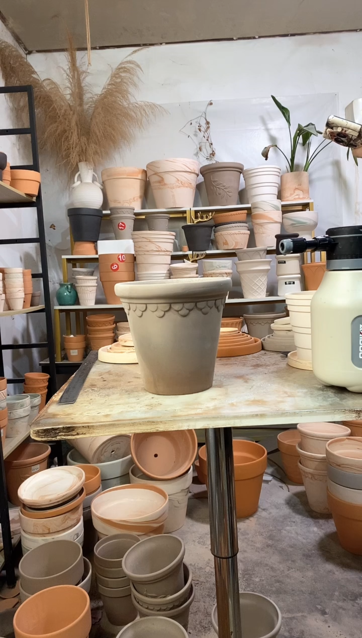 瑕疵无售后20*18灰陶巴洛克 1盆无托