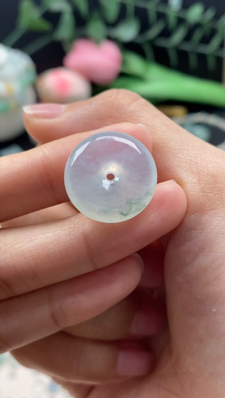 【闪购商品】翡翠颈饰未镶嵌翡翠飘花平安扣