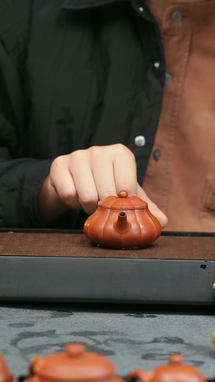 【闪购商品】紫砂茶壶五堂 筋纹潘壶