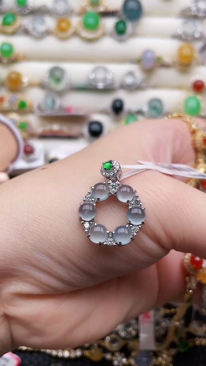 银S925镶嵌戒指翡翠168