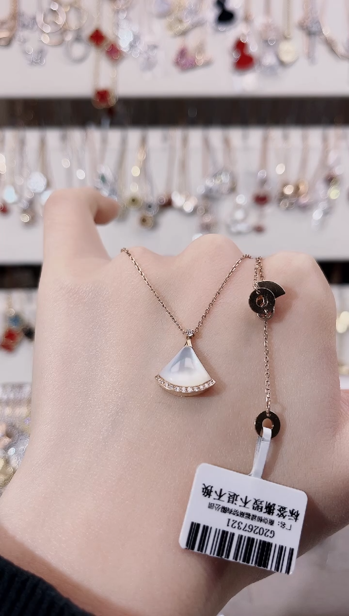 【闪购商品】贝壳（贝母）套链18K金镶嵌18K金镶嵌钻石 K玫