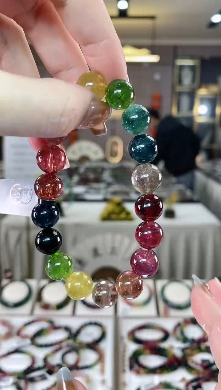 【闪购商品】碧玺单圈手串11mm+未镶嵌一物一证dan