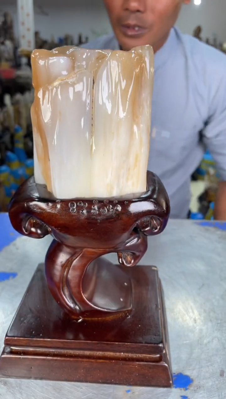 【闪购商品】硅化玉摆件未镶嵌13