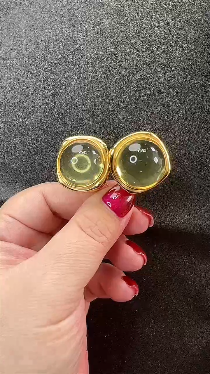 未镶嵌琥珀耳饰耳环