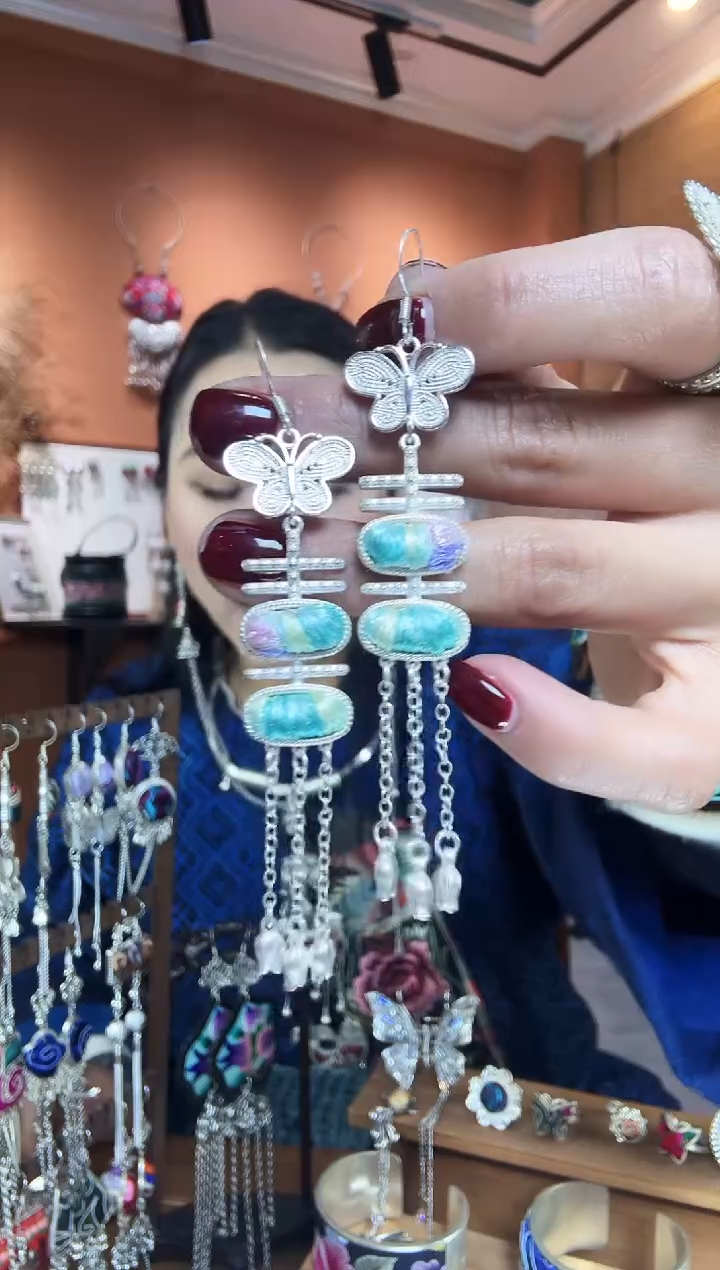 【闪购商品】织绣纯手工民族风饰品耳环