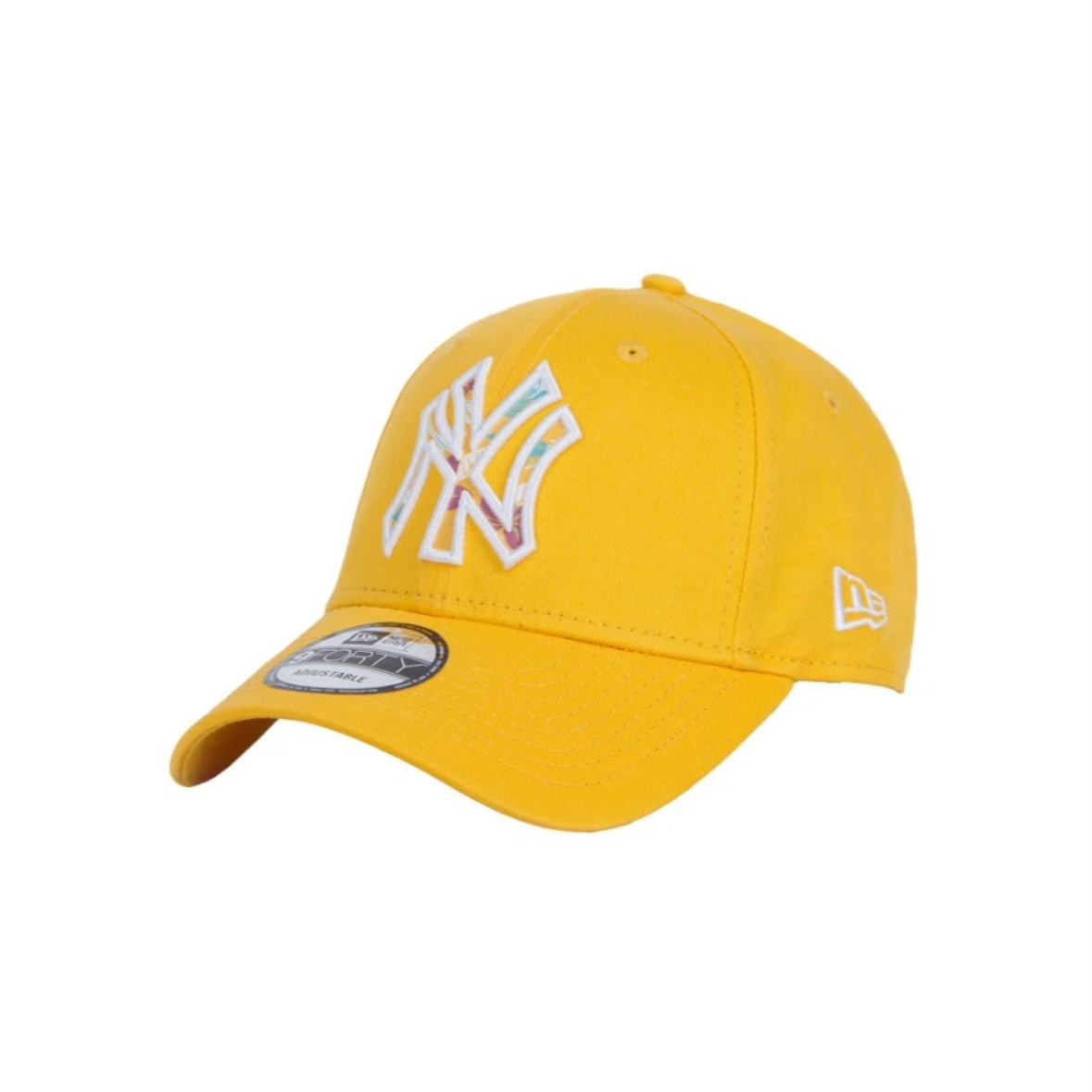 New Era/纽亦华 刺绣可调节遮阳弯檐刺绣花纹鸭舌帽 12381223黄色