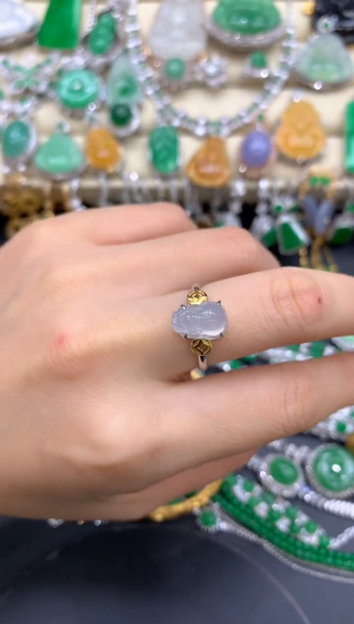 【闪购商品】翡翠戒指18K金镶嵌133-中国好珍宝