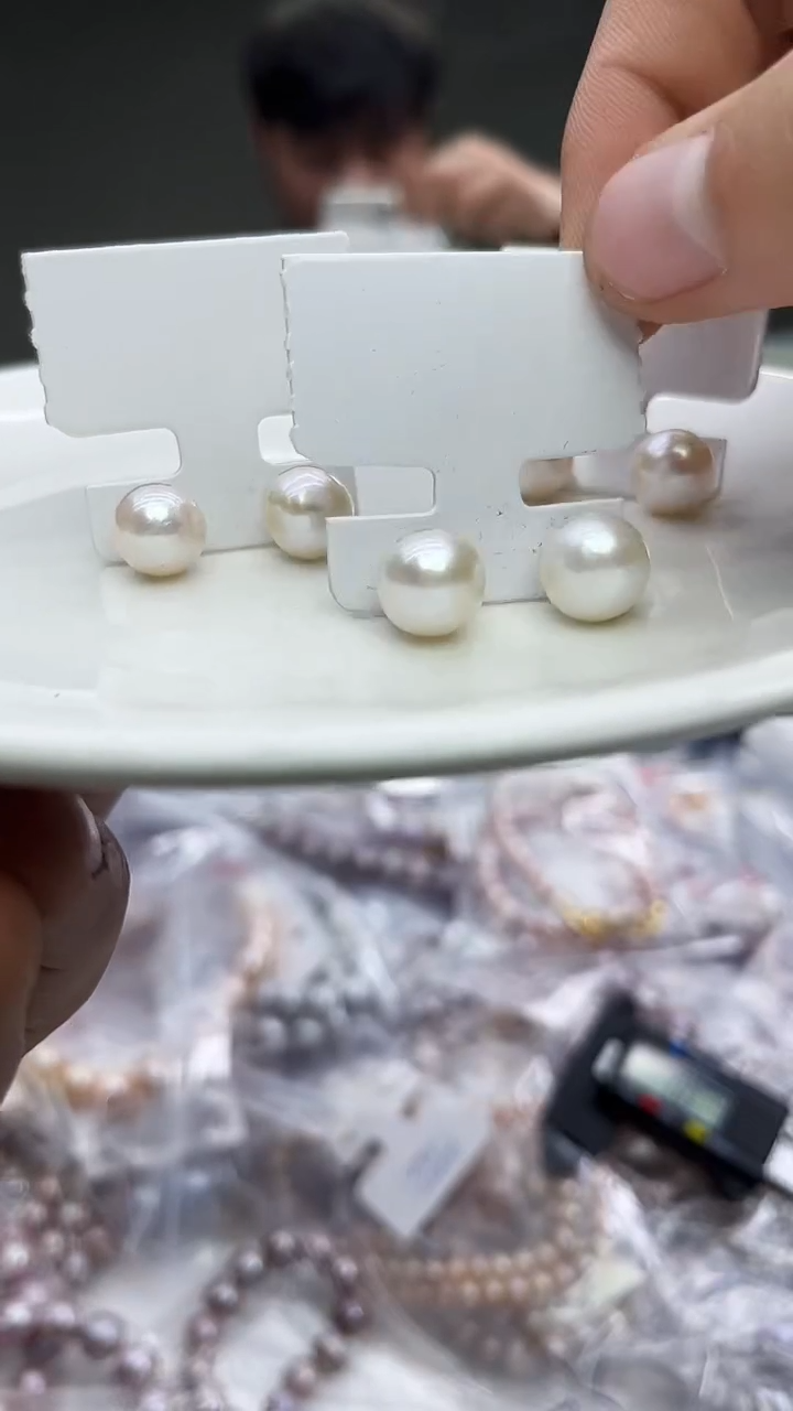 未镶嵌耳饰淡水珍珠白色系耳饰