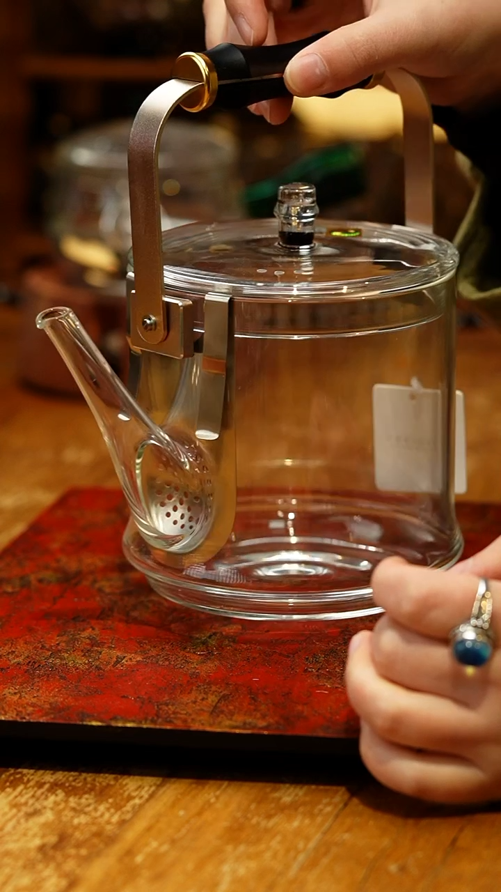 【闪购商品】禾器/透明君若壶/滤片款/紫光檀把