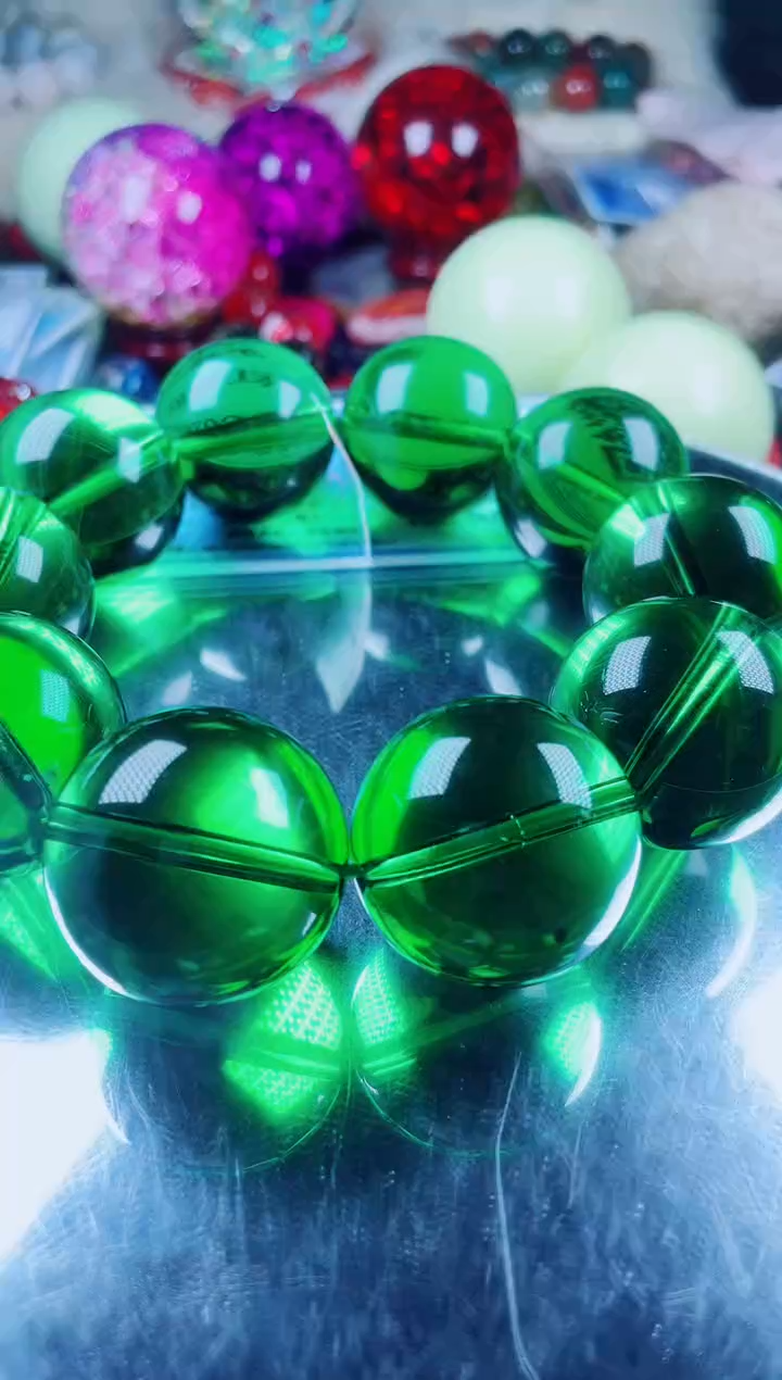 菱锰矿未镶嵌手串捷克陨晶手串卡30