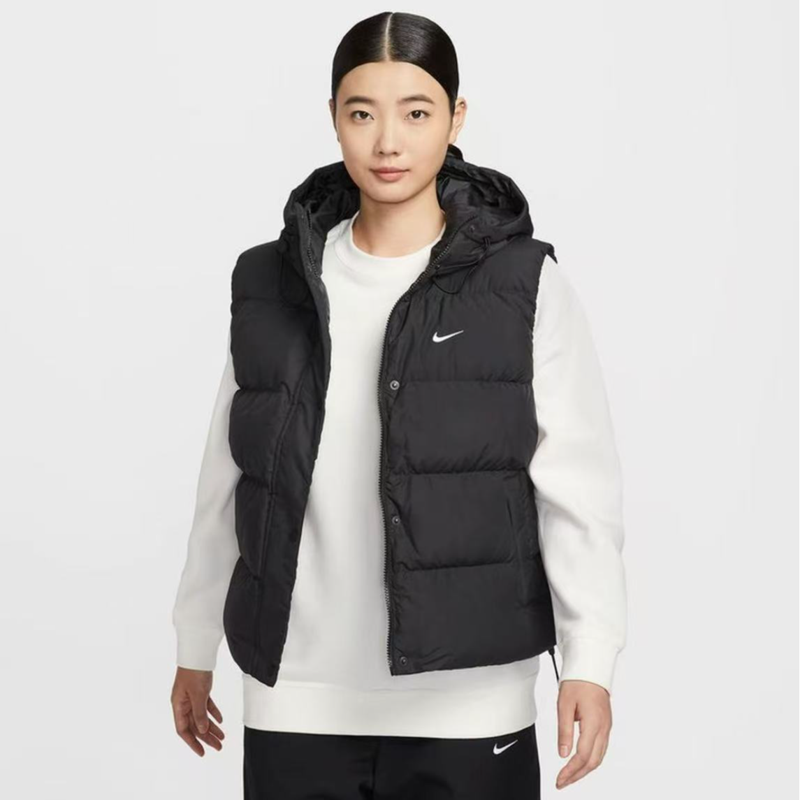 NIKE/耐克女子黑色运动时尚百搭休闲保暖羽绒马甲外套IH1010-010