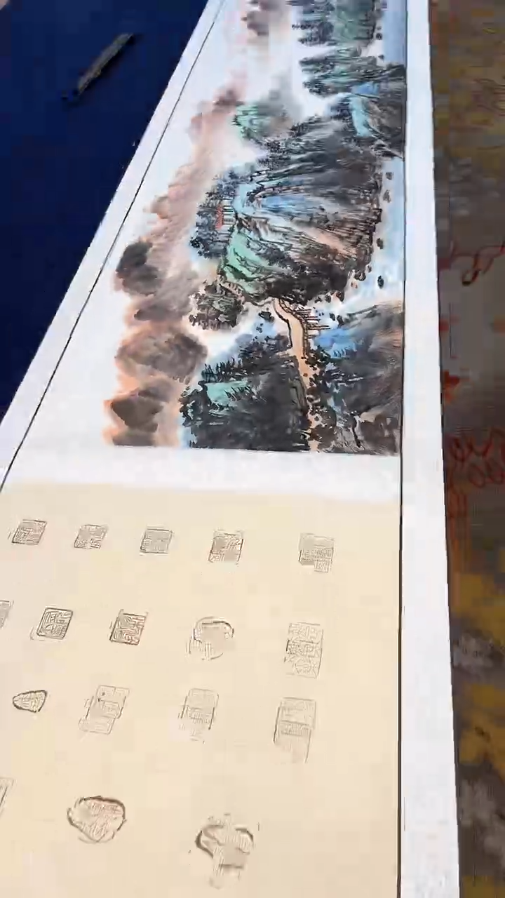 书法国画长卷田双乐