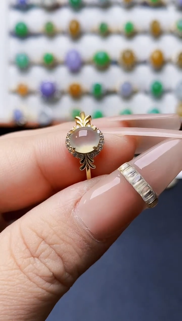 银S925镶嵌戒指翡翠2116